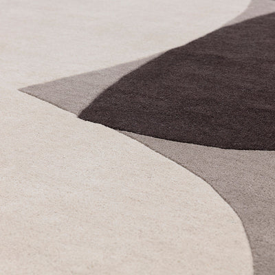 Asiatic Mid Century Grey Wool Rug
