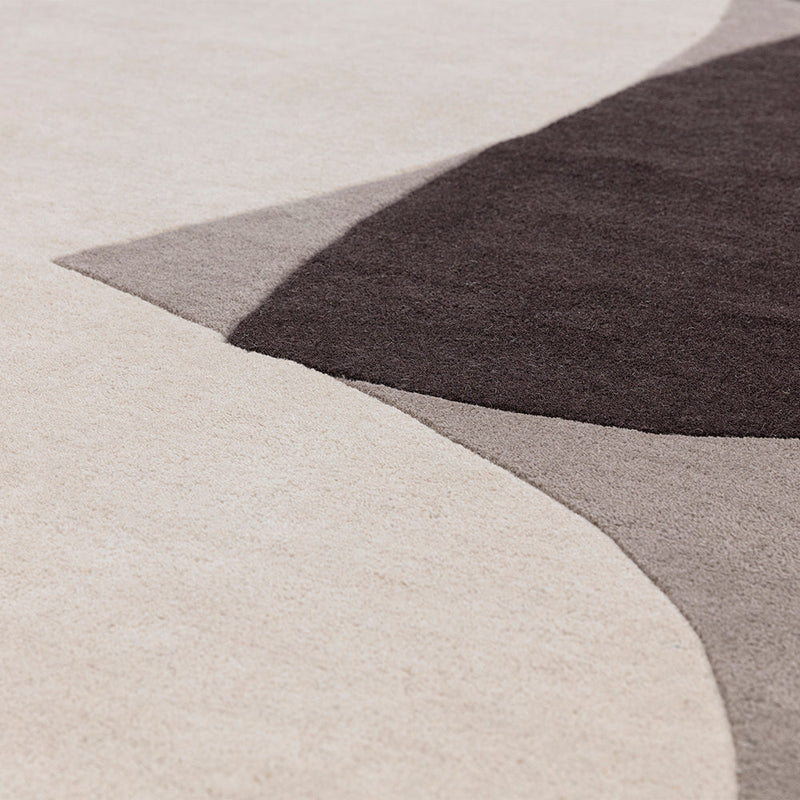 Asiatic Mid Century Grey Wool Rug