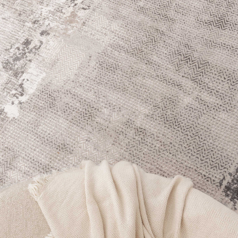 Envy Modern Border Beige Grey Rug 4