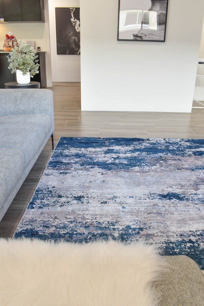 Gloria Mist Jade Ocean Blue Rug