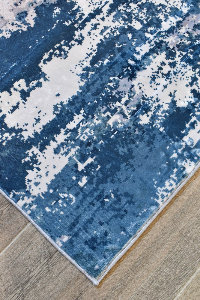 Gloria Mist Jade Ocean Blue Rug