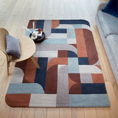 Asiatic Klotski Terracotta Wool Rug, Rugs Online Rugs Sydney Australia, www.rugsonlinerugs.com.au