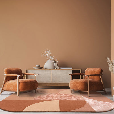 Asiatic Oval Earth Wool Rug