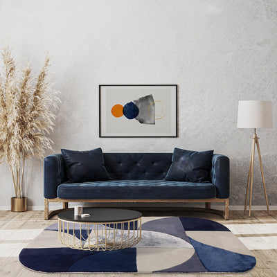 Asiatic Oval Indigo Wool Rug, Rugs Online Rugs Sydney Australia, www.rugsonlinerugs.com.au