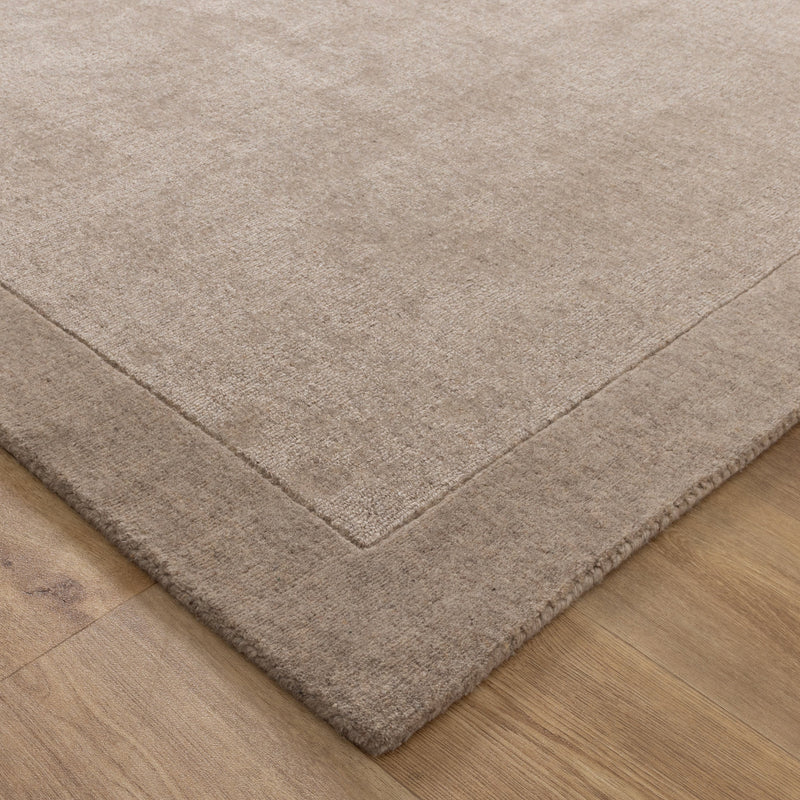Aspen Plain Camel Border Wool Rug, Rugs Online Rugs Sydney Australia, www.rugsonlinerugs.com.au