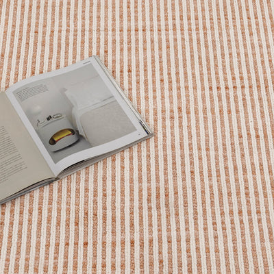 Forever Pink Ivory Loop Stripes Sisal Look Rug 2