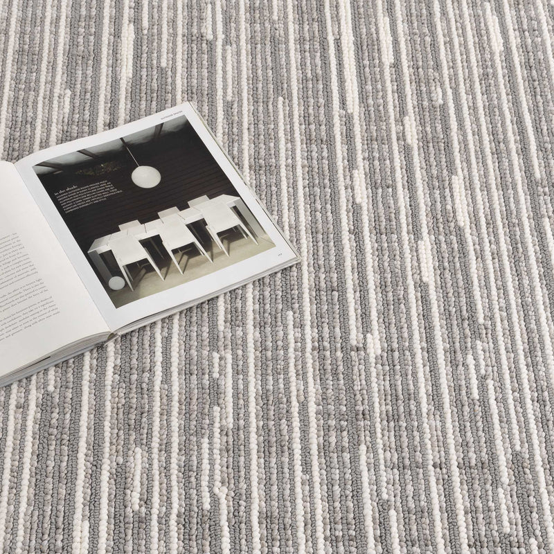 Forever Silver Ivory Loop Lines Sisal Look Rug 6