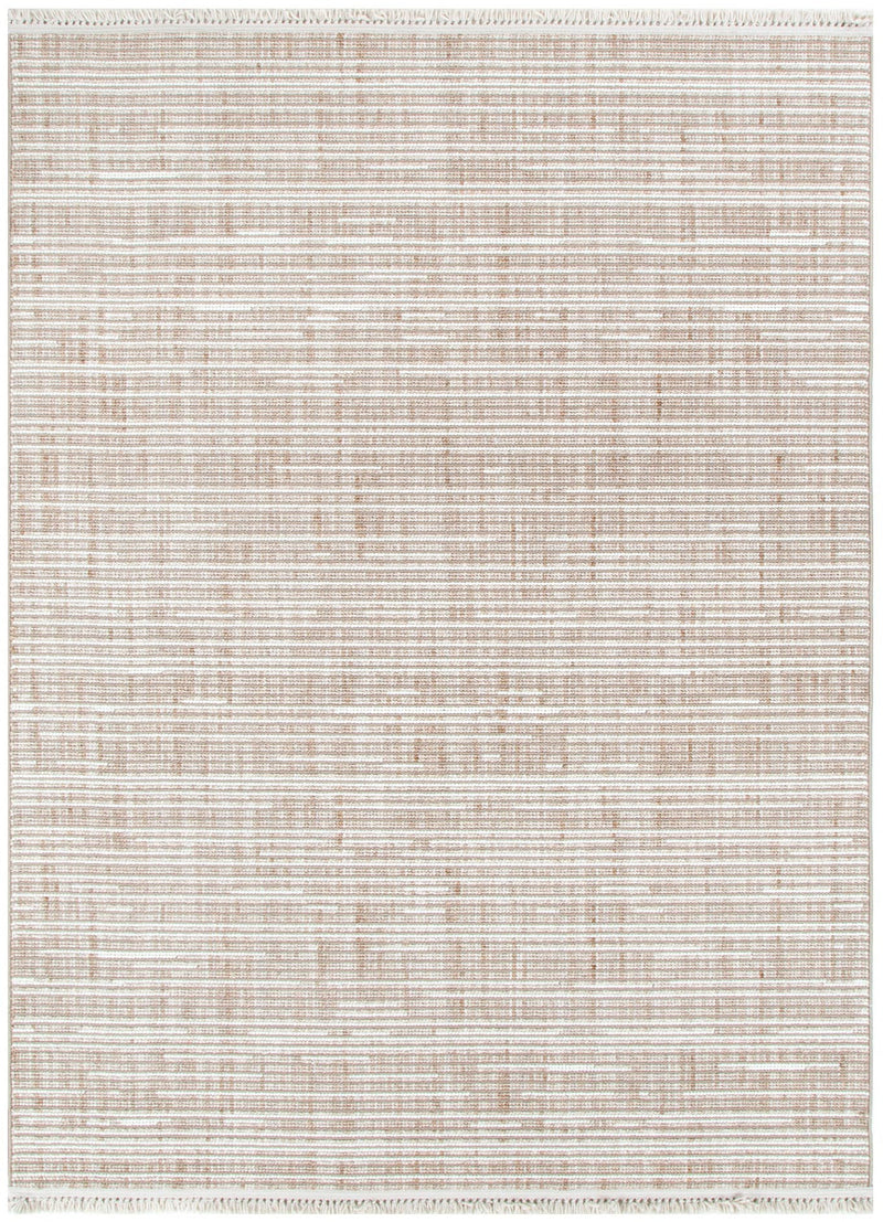 Forever Beige Ivory Loop Lines Sisal Look Rug 7