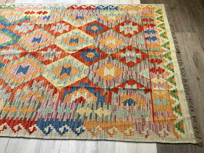 Kilim Chobi Handmade Multi Wool Rug (STK550-2083) 190X149CM