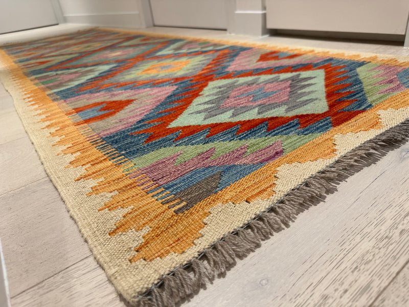 Kilim Chobi Handmade Multi Wool Runner Rug (STK550-1998) 248x79cm