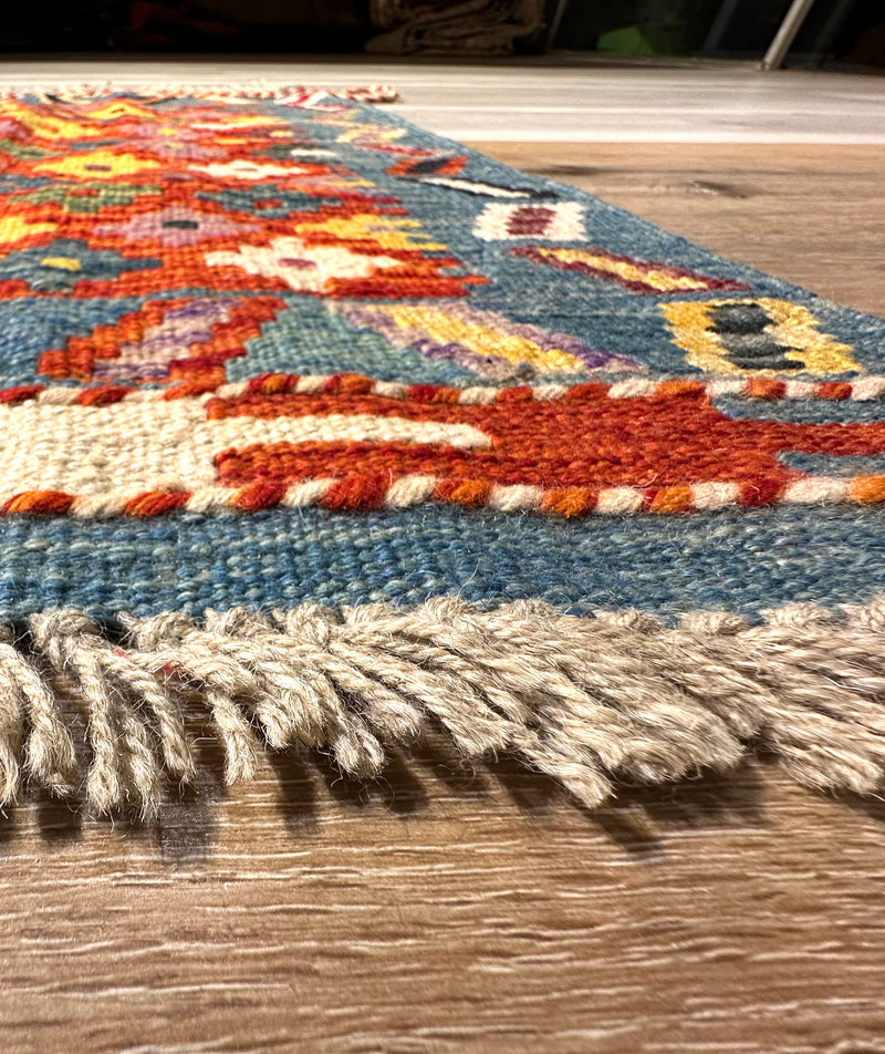 Kilim Chobi Handmade Blue Multi Rug (STK550-2068) 90X64CM