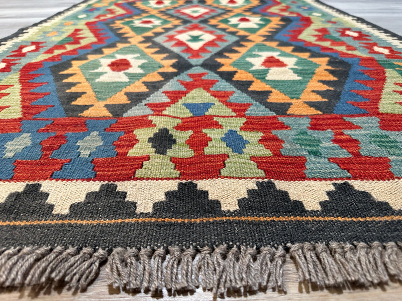 Kilim Chobi Handmade Multi Wool Rug (STK550-2072) 160X106CM
