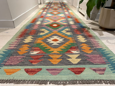 Kilim Chobi Handmade Multi Wool Runner Rug (STK550-2006) 490x79cm