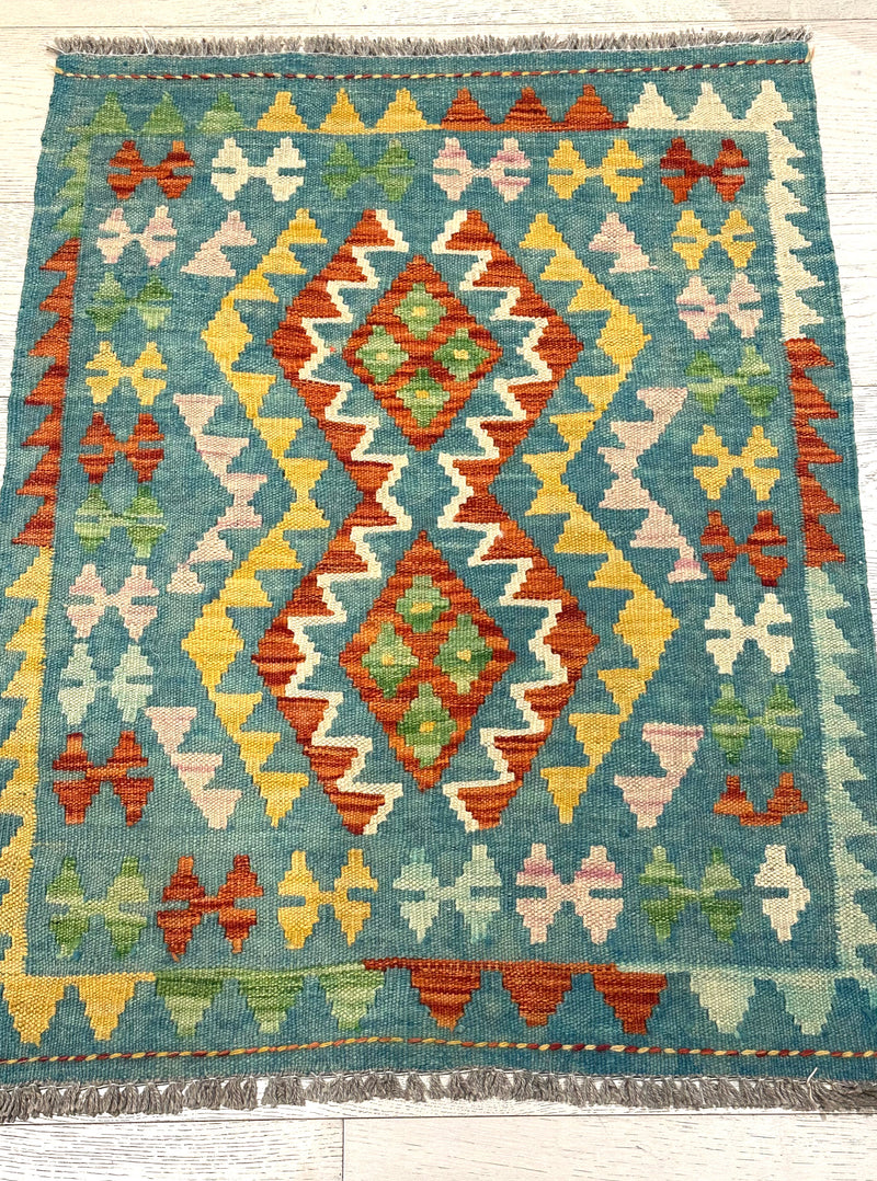 Kilim Handmade Vegi Dye Wool Rug(550-2029) 88X68CM