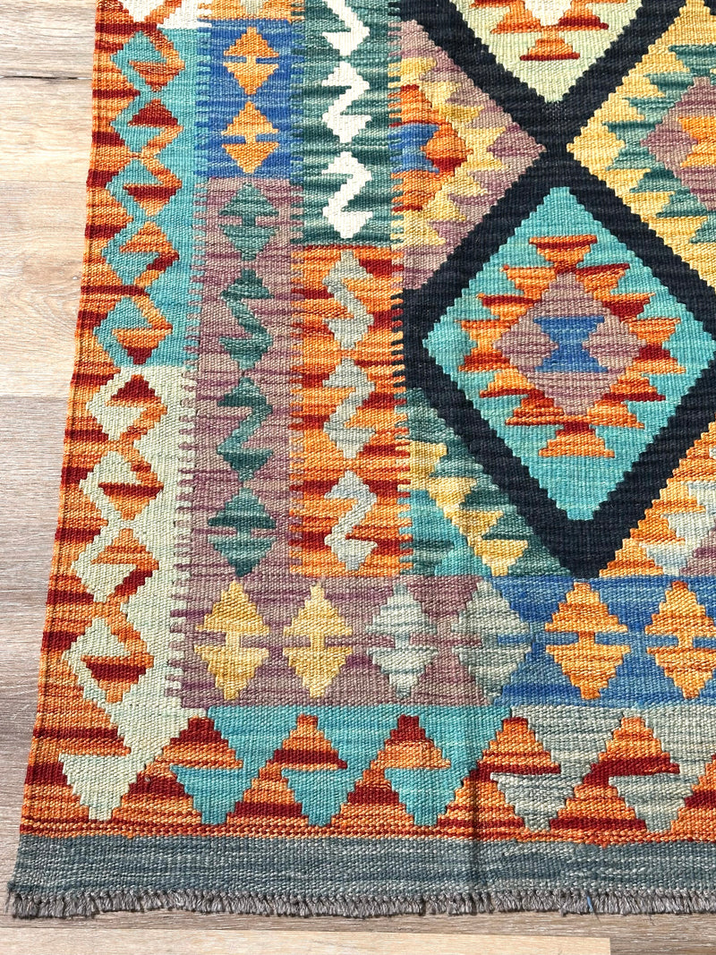 Kilim Chobi Handmade Multi Wool Rug (STK550-2108) 200X150CM