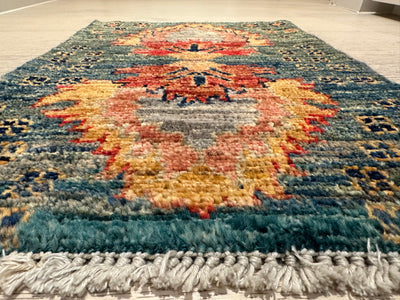 Chobi Vegi Dye Multi Wool Rug (550-1846) 59x40cm