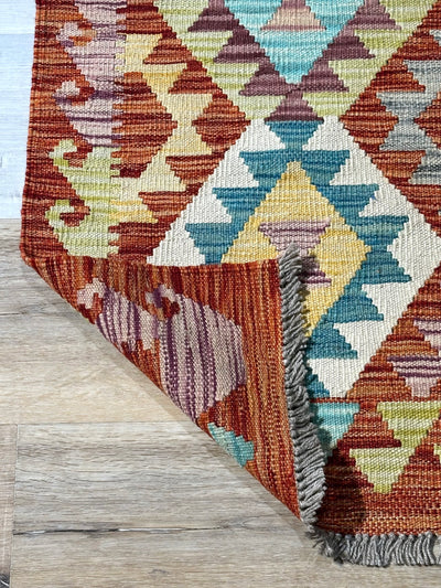Kilim Chobi Handmade Multi Wool Rug (STK550-2075) 156X100CM