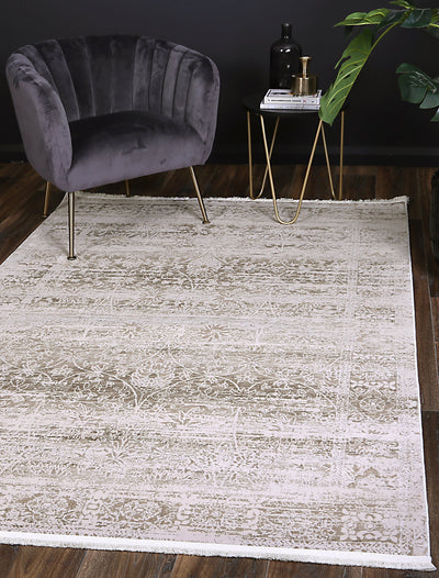Bohemian Paradise Solid Beige Modern Rug - 02BEIG
