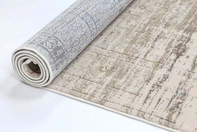 Bohemian Paradise Traditional Beige Blue Rug -04BBLU