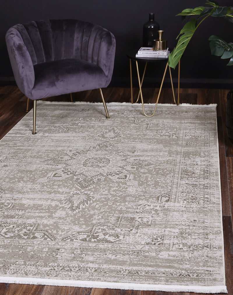 Bohemian Paradise Medalion Beige Rug - 06BEIG
