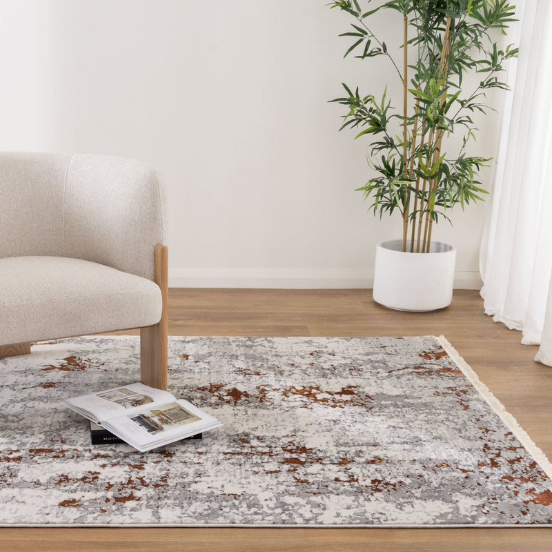 Bohemian Paradise One Modern Grey Terracotta Rug