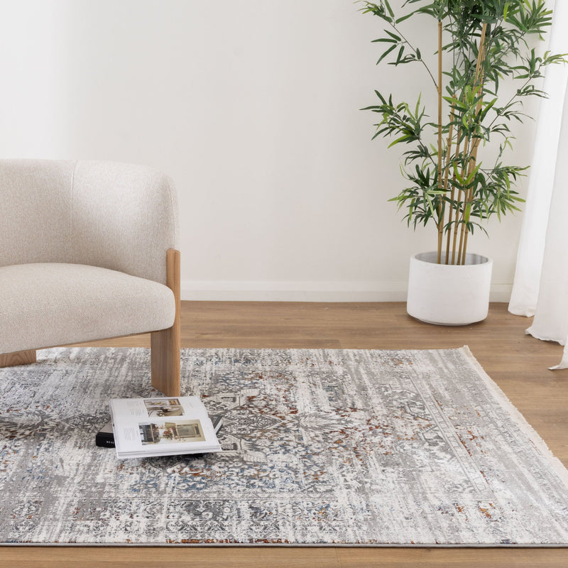 Bohemian Paradise Medalion Grey Multi Rug