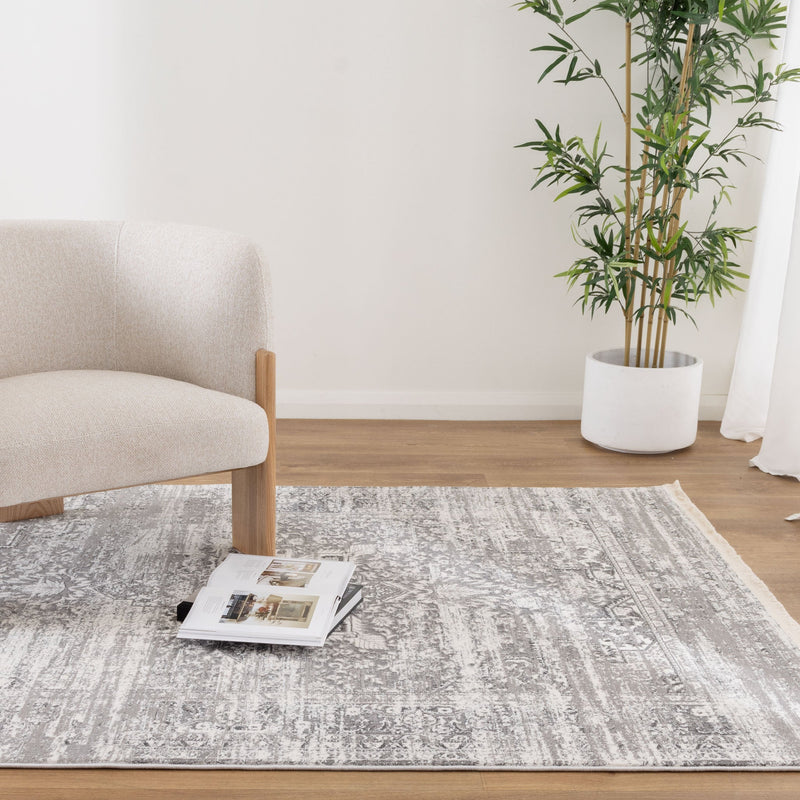 Bohemian Paradise Medalion Grey Rug - 06GREY