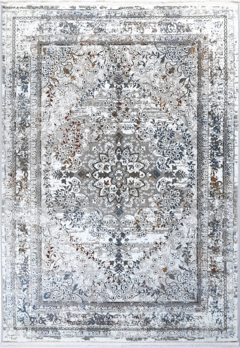 Bohemian Paradise Vintage Medalion Grey Multi Rug - 08GMUL