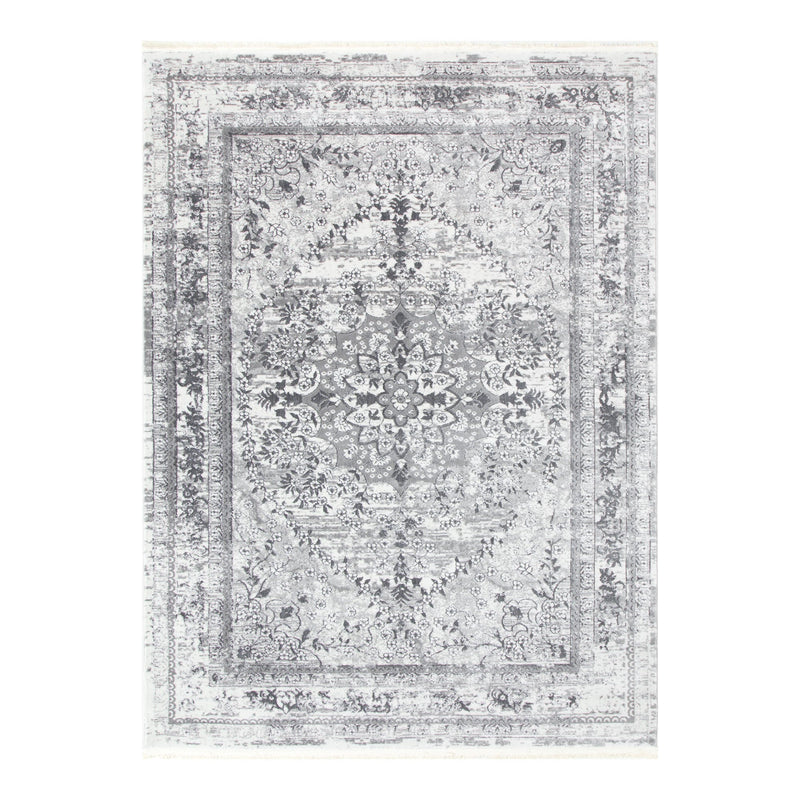 Bohemian Paradise Vintage Medalion Grey Rug