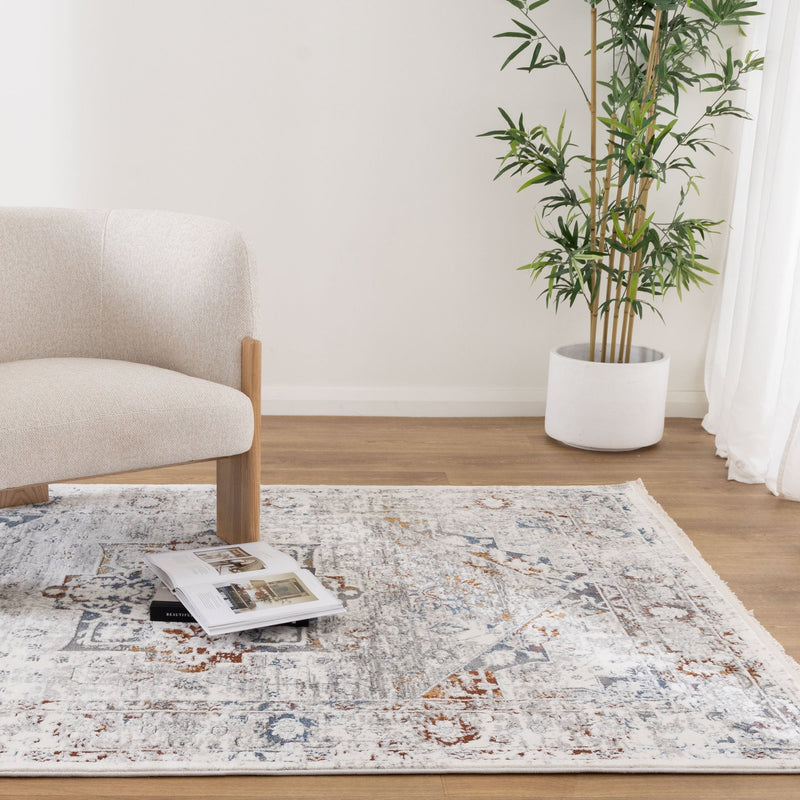 Bohemian Paradise Classic Vintage Grey Multi Rug