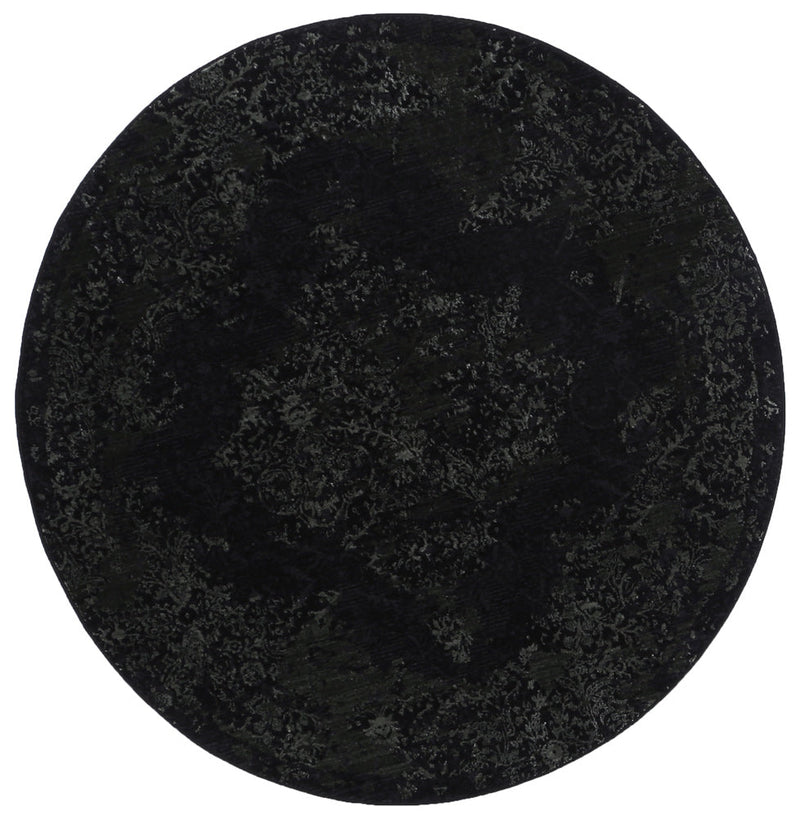 Milano Open Field Kerman Green Round Rug