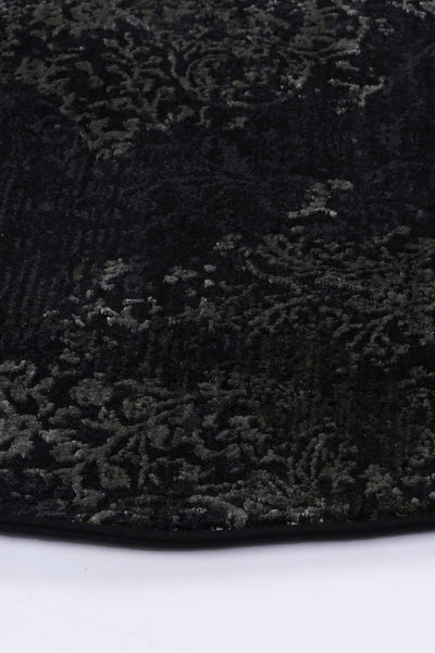 Milano Open Field Kerman Green Round Rug