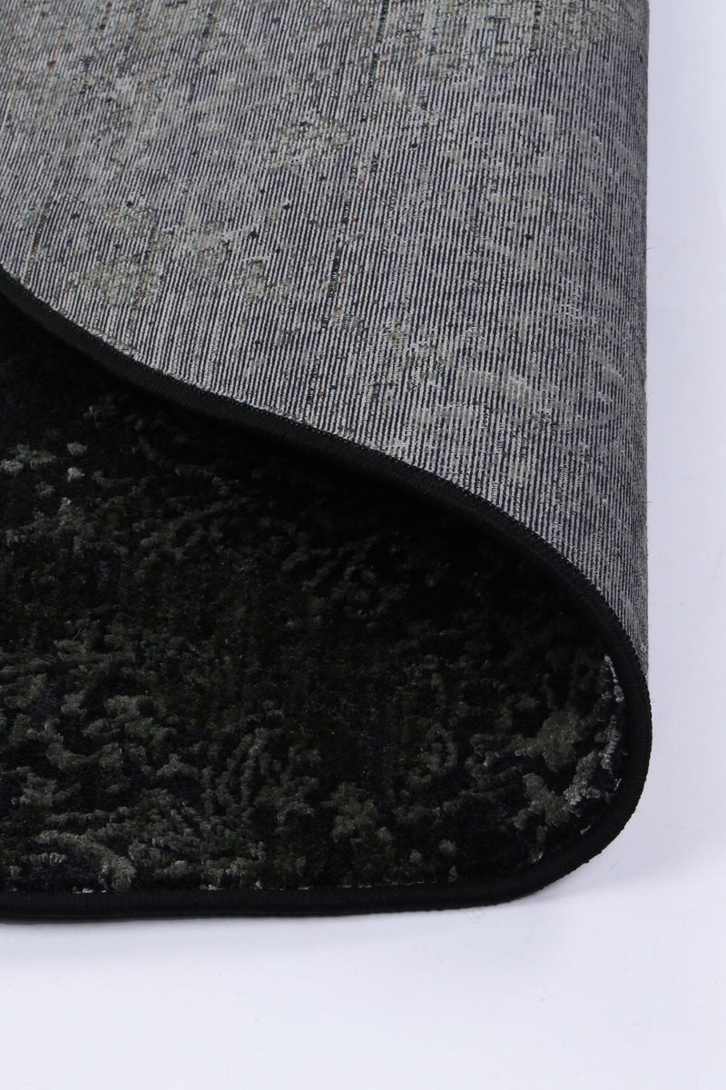 Milano Open Field Kerman Green Round Rug