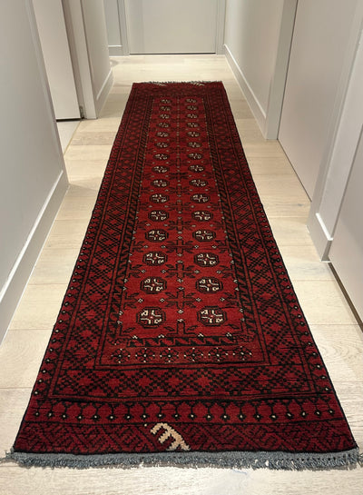 Bokhara Afghan Akhche Tribal Rug (STK550-2121) 287X70cm, Rugs Online Rugs Sydney Australia, www.rugsonlinerugs.com.au