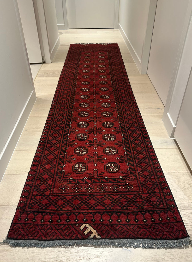 Bokhara Afghan Akhche Tribal Rug (STK550-2121) 287X70cm, Rugs Online Rugs Sydney Australia, www.rugsonlinerugs.com.au