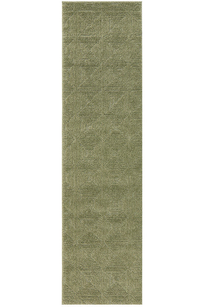 Bursa Pyramid Green Runner Rug, Rugs Online Rugs Sydney Australia, www.rugsonlinerugs.com.au