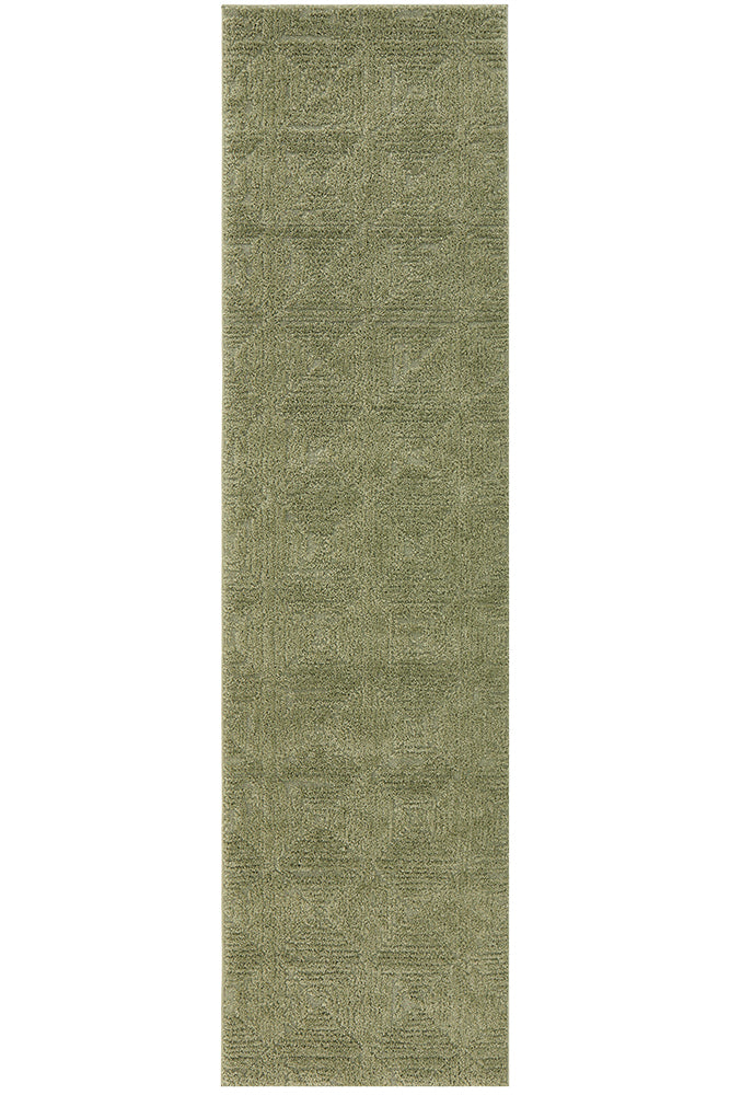 Bursa Pyramid Green Runner Rug, Rugs Online Rugs Sydney Australia, www.rugsonlinerugs.com.au