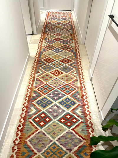 Kilim Chobi Handmade Multi Wool Runner Rug (STK550-2008) 578x85cm