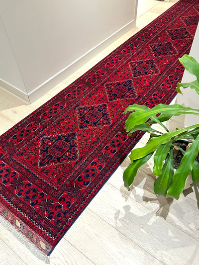 Kamyab Afghan Fine Handmade Tribal Wool Runner Rug (550-2089) 494X80cm