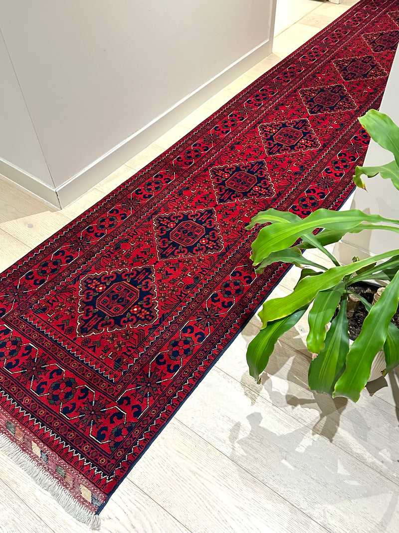 Kamyab Afghan Fine Handmade Tribal Wool Runner Rug (550-2089) 494X80cm