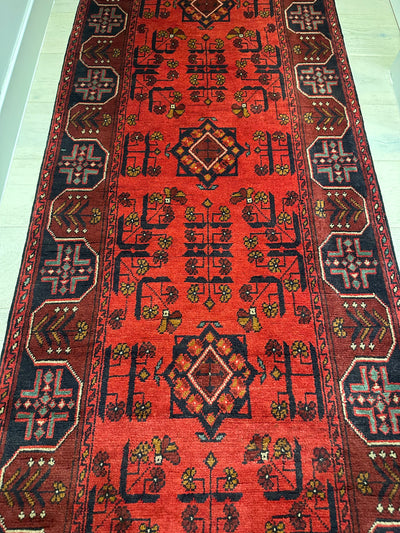 Khal Mohommadi Afghan Fine Tribal Wool Runner Rug (550-2019) 470X79CM