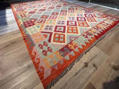 Kilim Chobi Handmade Multi Wool Rug(STK550-2061) 282X194CM, Rugs Online Rugs Sydney Australia, www.rugsonlinerugs.com.au