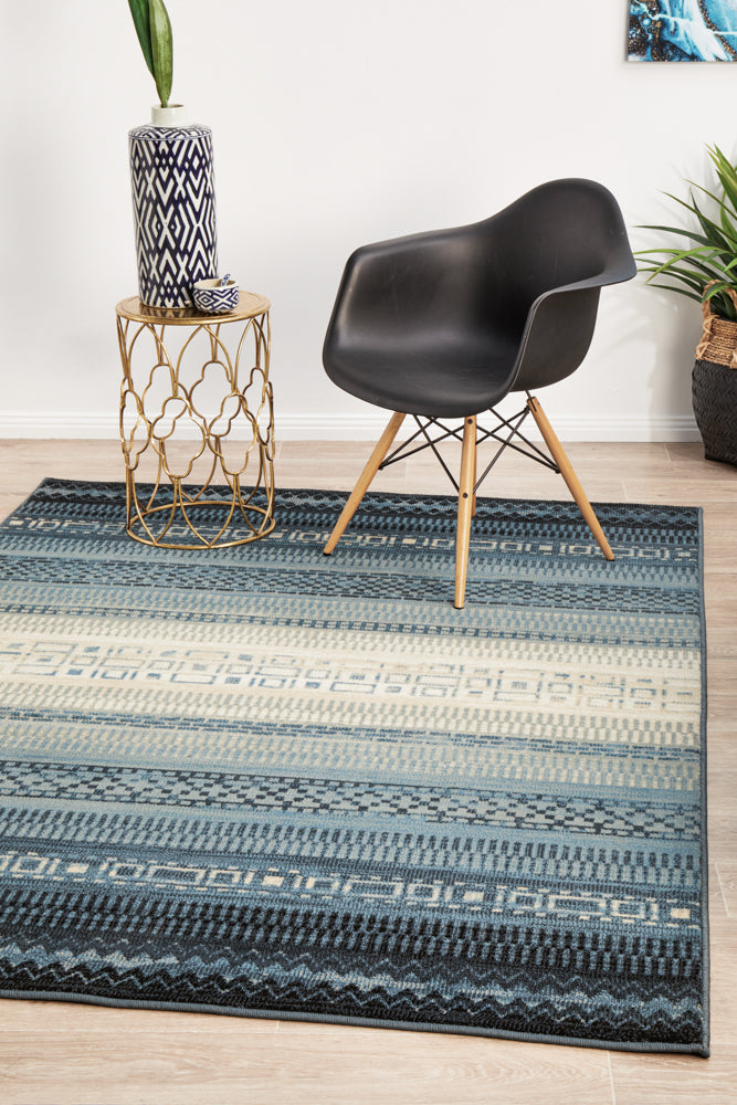 Sally Stripe Blue Rug