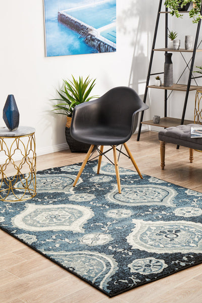 Sally Moroccan Navy Rug