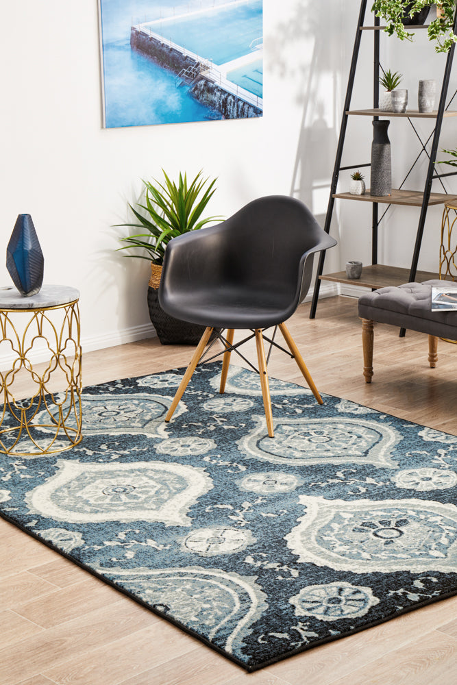 Sally Moroccan Navy Rug