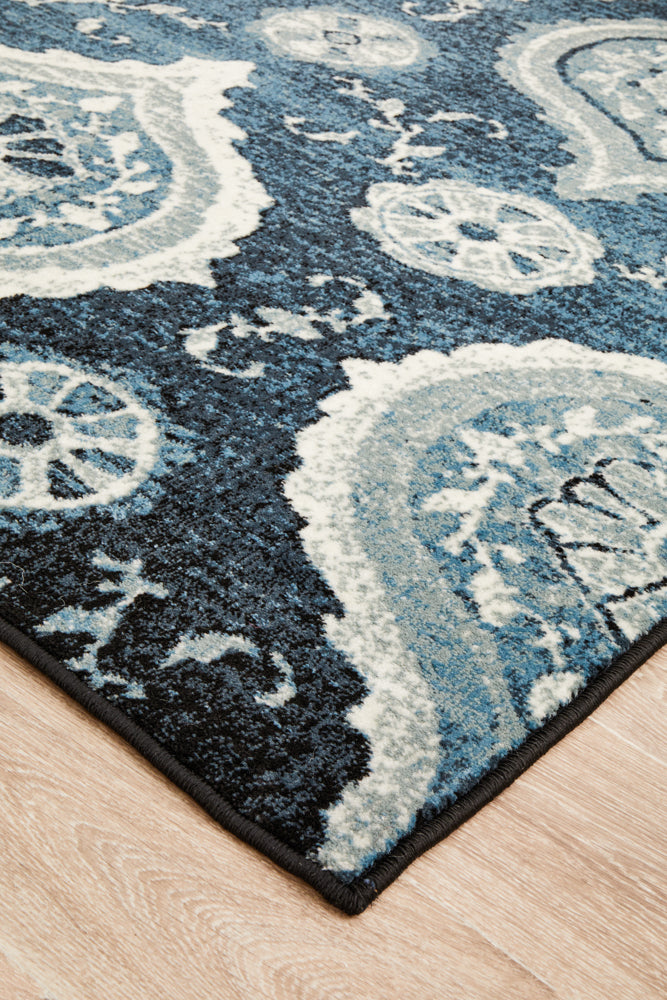 Sally Moroccan Navy Rug