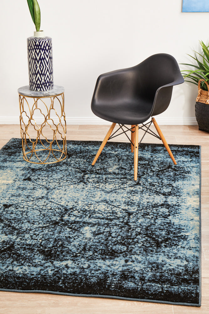 Sally Morgan Distressed Navy Rug