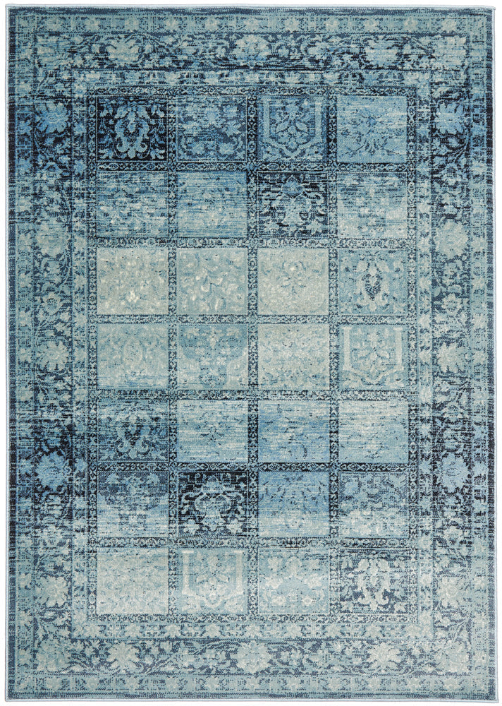 Sally Compartment Blue Rug, Rugs Online Rugs Sydney Australia, www.rugsonlinerugs.com.au