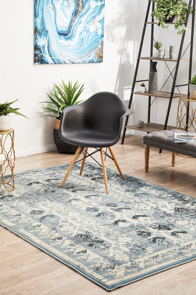 Sally Baktiyari Blue Rug, Rugs Online Rugs Sydney Australia, www.rugsonlinerugs.com.au