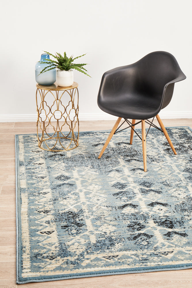 Sally Baktiyari Blue Rug, Rugs Online Rugs Sydney Australia, www.rugsonlinerugs.com.au